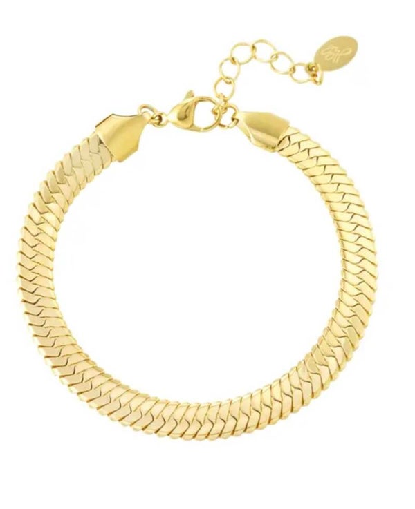 Bracelet flat braided - gold