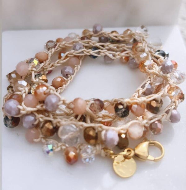 Wikkel Armband / Ketting 5 Nude