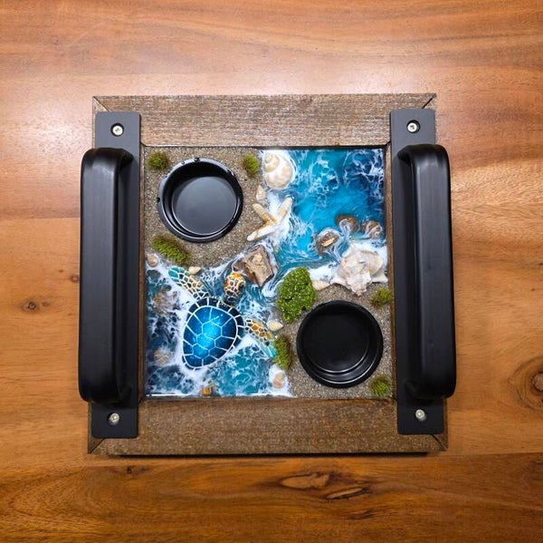 Epoxidharz Shotgläser Set Ocean Turtle 1