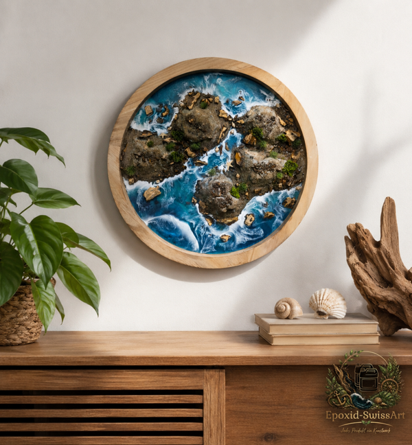 Epoxidharz Wandbild Island