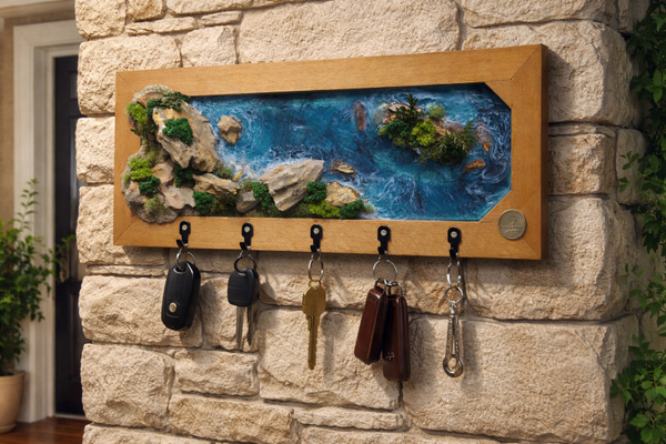 Epoxidharz Wandbild-Schlüsselbrett Ocean