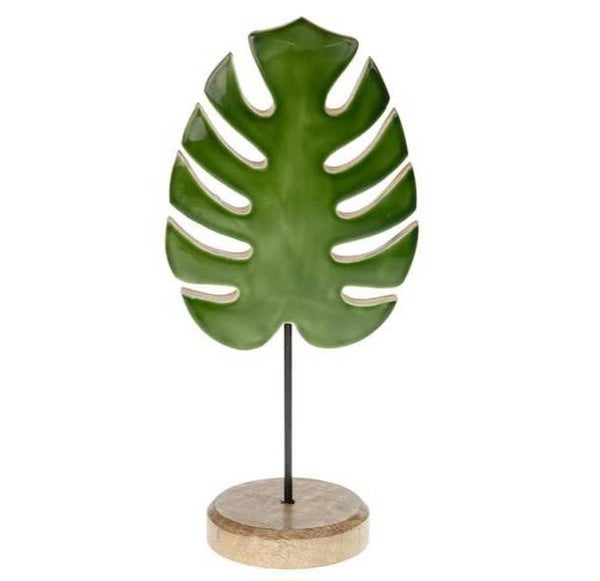 Houten blad op standaard
