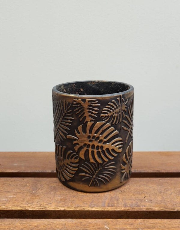 Pot met bladopdruk | Ø 7,5 cm