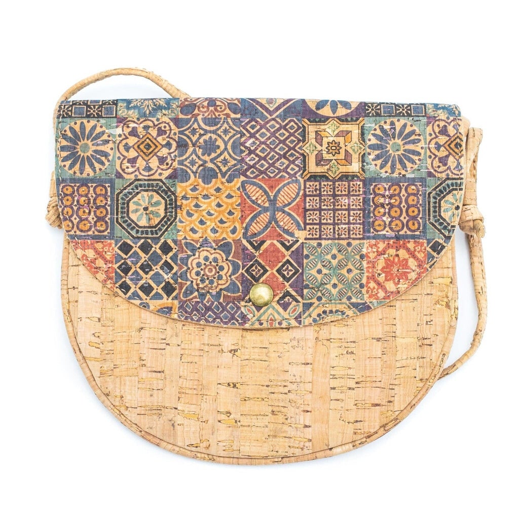 Kurk Crossbody Tas – Vegan Schoudertas met mediterraan Design