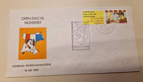 Eerste dag envelop Opendag KL Nunspeet 1980