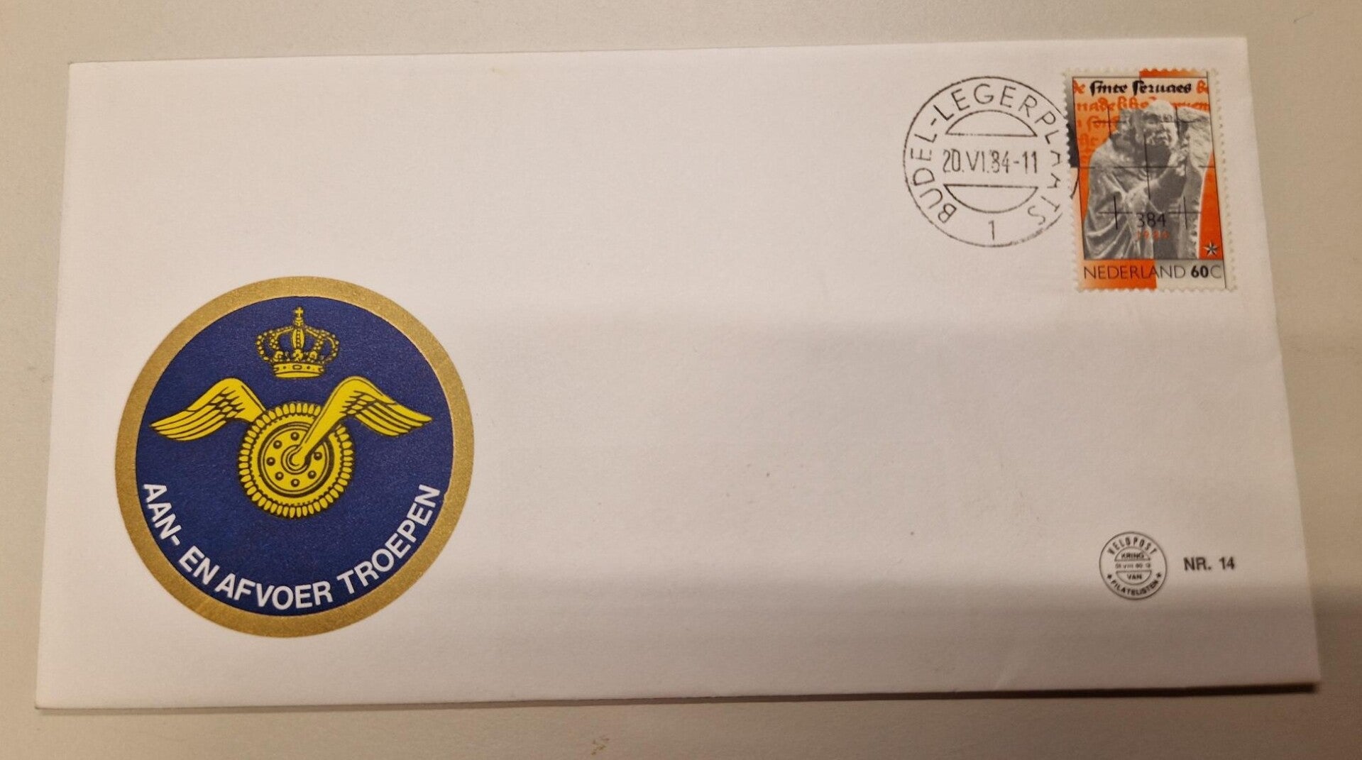 Eerste dag envelop Aan- en Afvoer Troepen