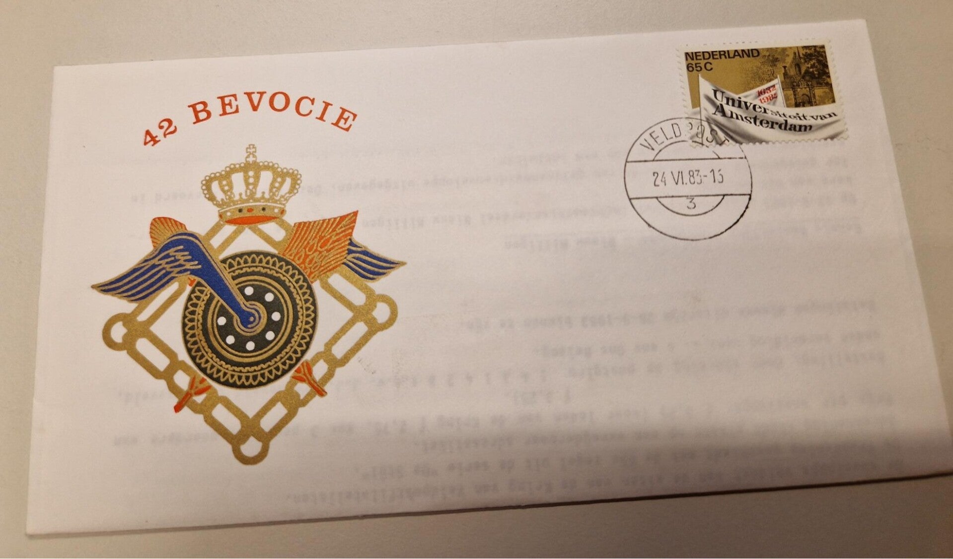 Eerste dag envelop 43 Bevocie