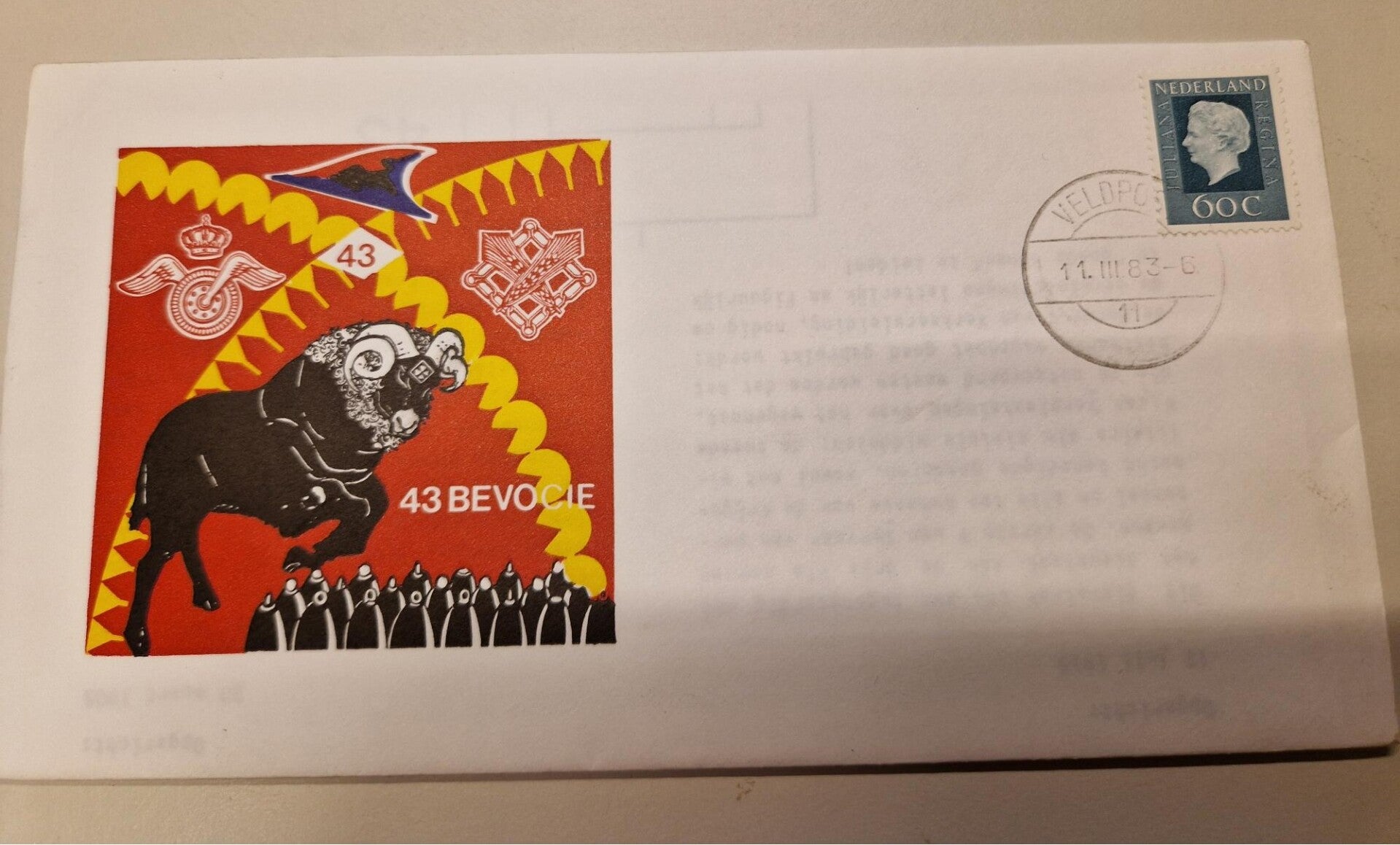 Eerste dag envelop 43 Bevocie