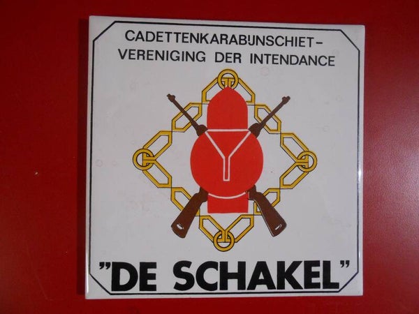 Tegeltje Cadetten Karabijn Schiet Vereniging der Intendance "De Schakel"