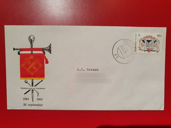 Eerste dag envelop Tamboerskorps Intendance 1961 - 1981 26 september