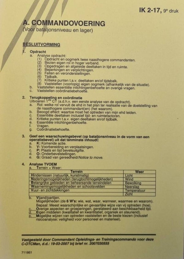 IK 2-17, Commando Voering