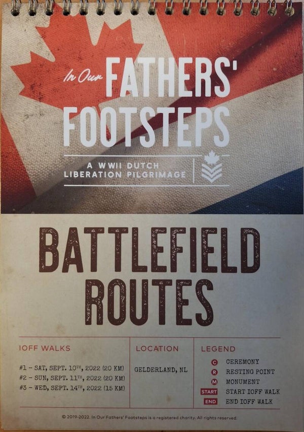 Road Map met Battlefield routes , in our Fathers Footsteps