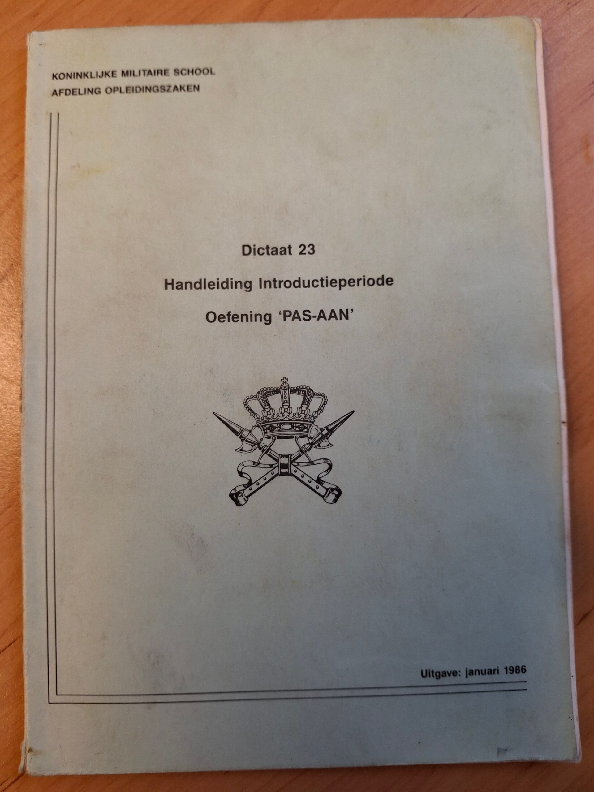 Dictaat 23: Handleiding Introductie Periode Oefening "Pas-Aan"