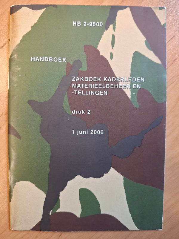 HB 2-9500; Zakboek Kaderleden Materieel Beheer en - Tellingen