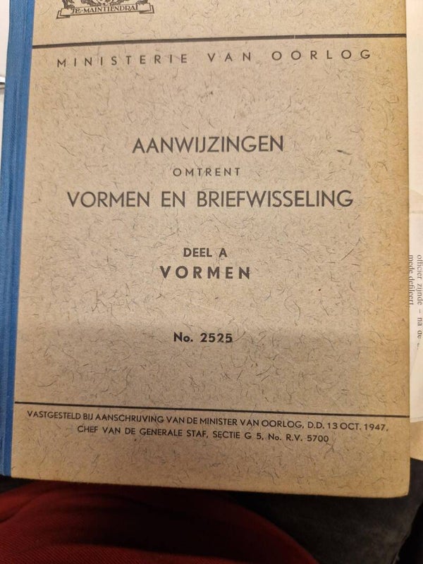 Aanwijzigingen omtrent Vormen en Briefwisselingen