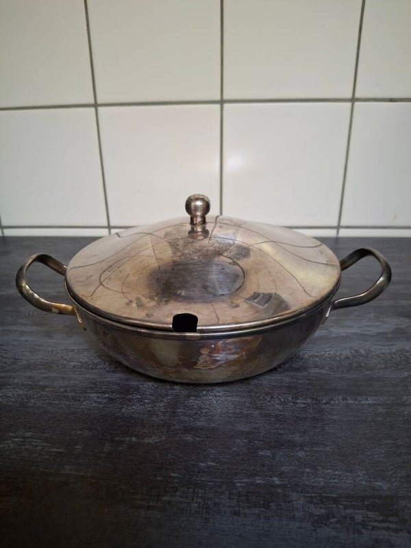 Groenten schaal incl. deksel, SOLA 100, verzilverd