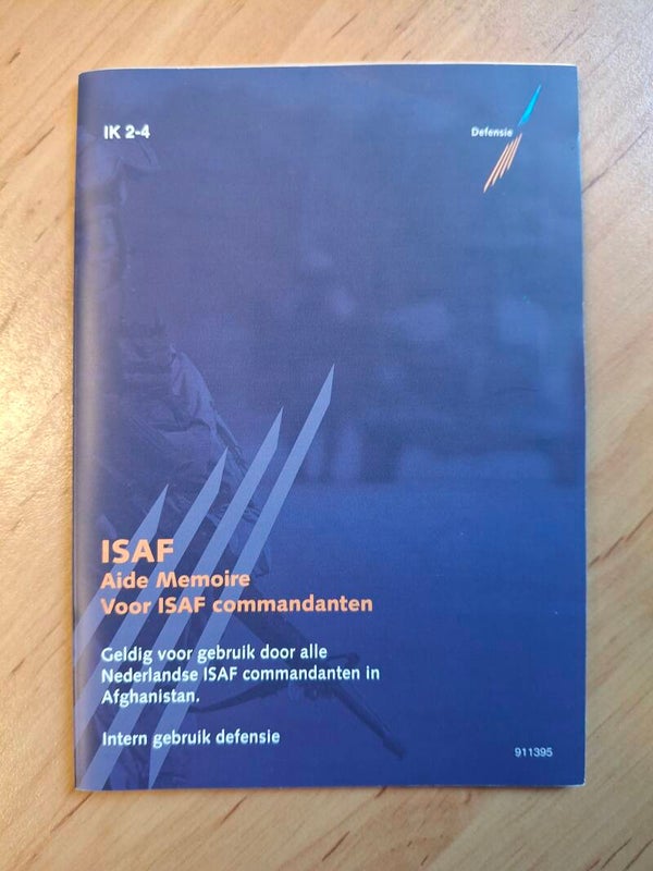 IK 2-4, ISAF Aide Memoire, voor ISAF commandanten
