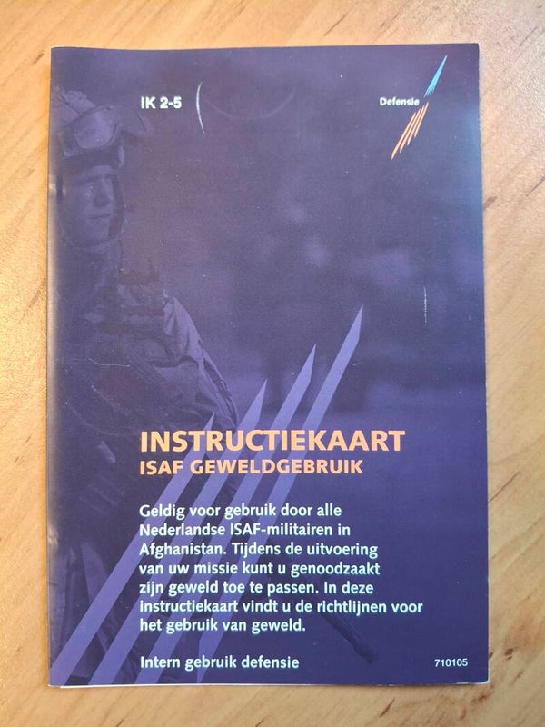 IK 2-25, Instructiekaart ISAF Geweldsgebruik