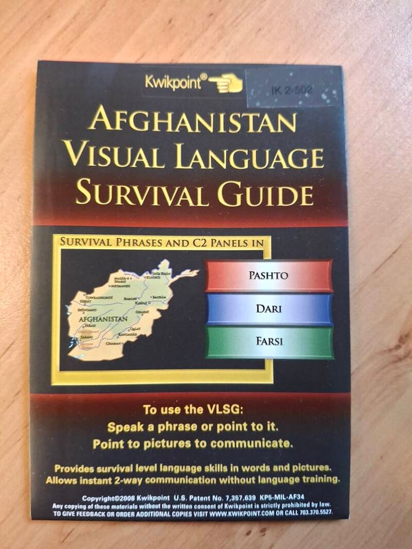 Afghanistan Visual Language Survival Guide