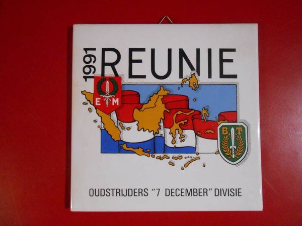 Tegeltje 1991 Reünie Oud Strijders "7 December" Divisie