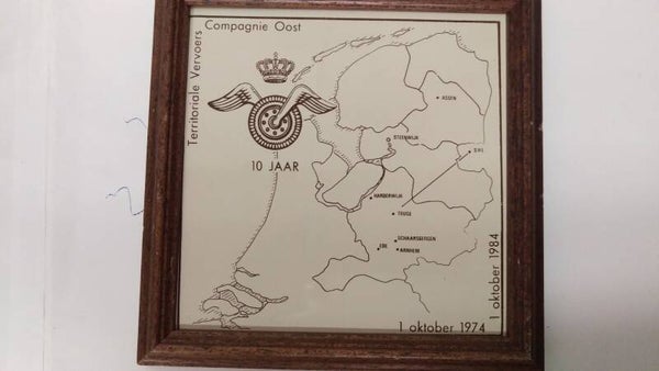 Tegeltje 10 Jaar Territoriale Vervoers Compagnie Oost 1974-1984