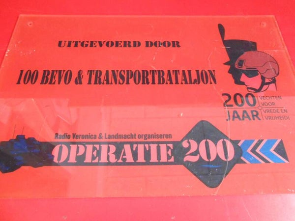 Tegeltje Operatie 200 uitgevoerd door 100 Bevo en Transport Bataljon (Radio Veronica)