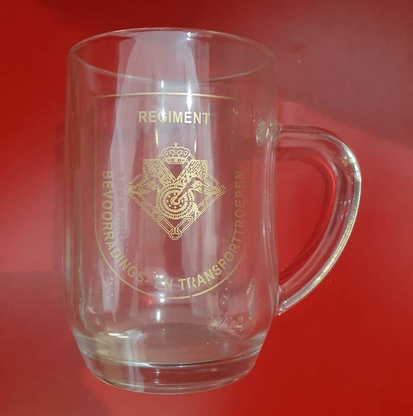 Glazen bierpul Regiment Bevoorradings- & Transporttroepen