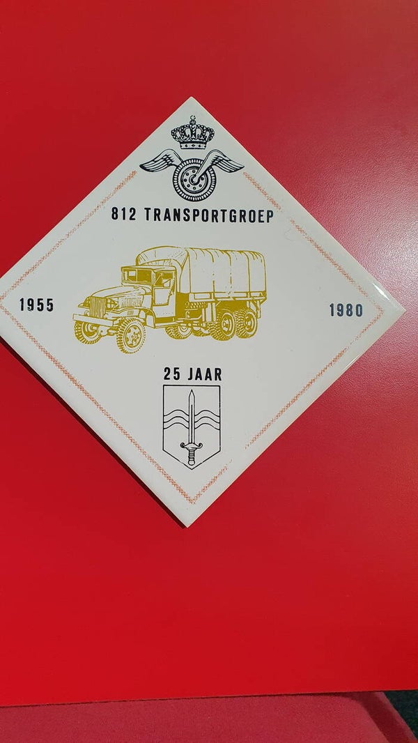 Tegeltje 812 Transportgroep 25 jaar 1955-1980