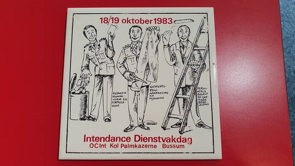 Tegeltje Intendance Dienstvakdag 18/19 oktober 1983 OCInt Kol. Palmkazerne Bussum