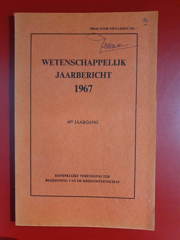 Wetenschappelijk Jaarbericht 1967