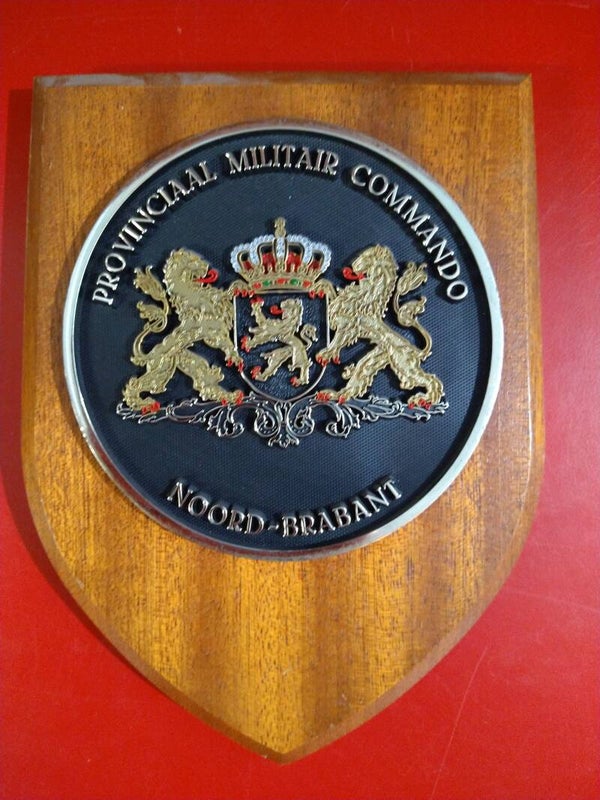 Schildje Provinciaal militair commando Noord Brabant