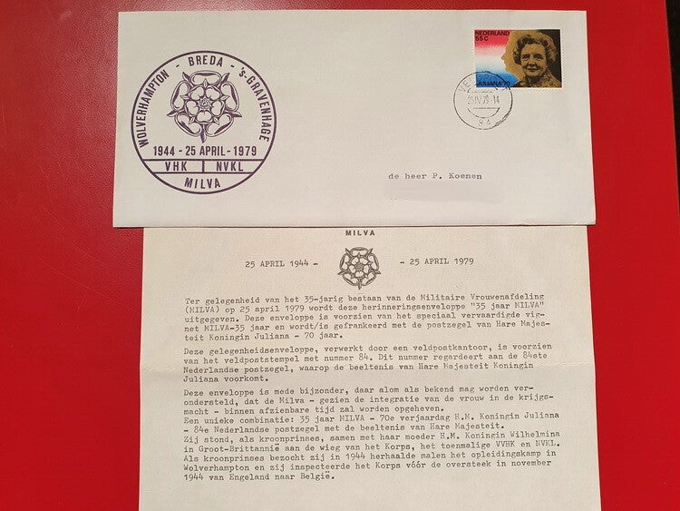 Eerste dag envelop Wolverhampton Breda VHK - NVKL Milva