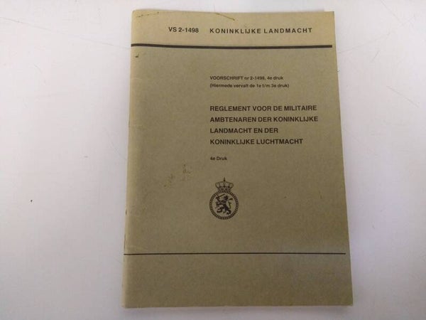 VS 2-1498 Reglement voor de militaire ambtenaren