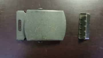 Gesp, mat zwart, broekriem, GVT/DT63