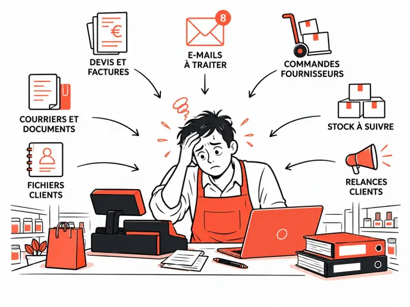 Assistante administrative pour commerçants