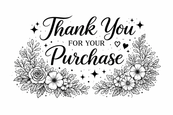 Handmade 50count “Thank You For Your Purchase” 3x2 Stickers