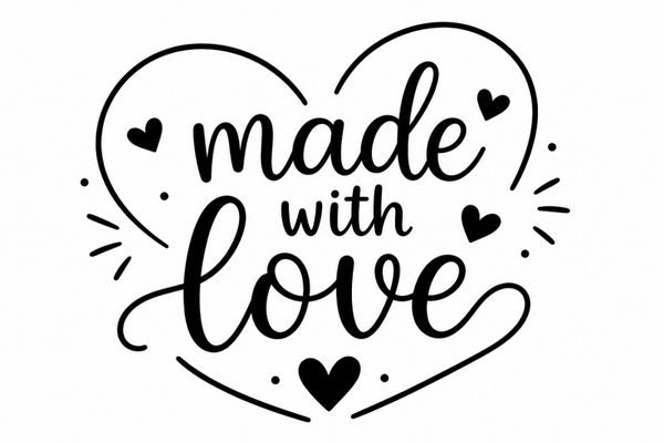 Handmade 50 count “Made With Love” 2x2 Stickers
