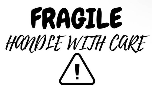 Handmade 50count “Fragile Handle With Care” 3x2 Stickers