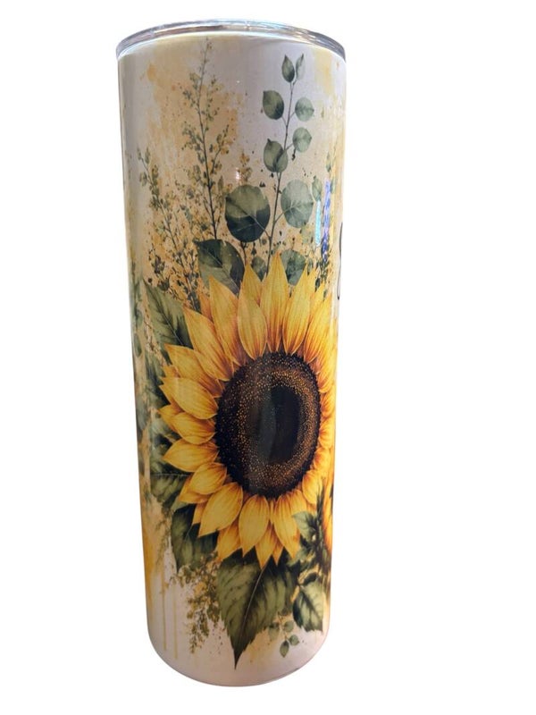 Sunflower Tumbler - 20oz Stainless Steel