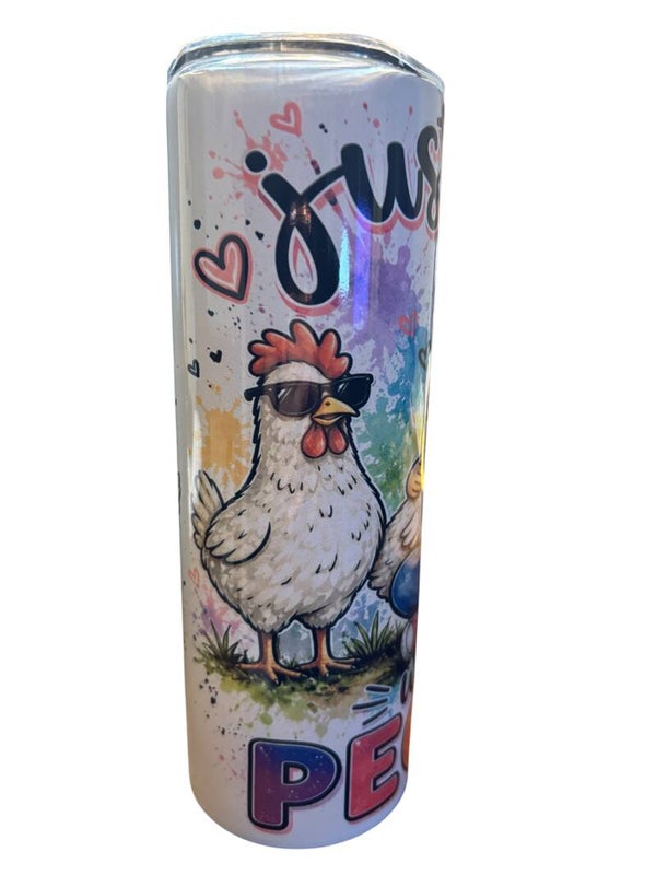 Just A Girl Who Likes Peckers Tumbler - 20oz Stainless Steel