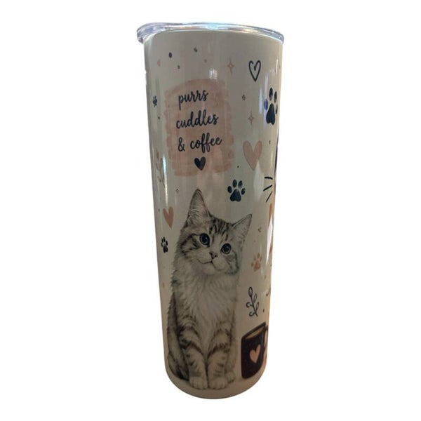 Cat Lover Tumbler - 20oz Stainless Steel
