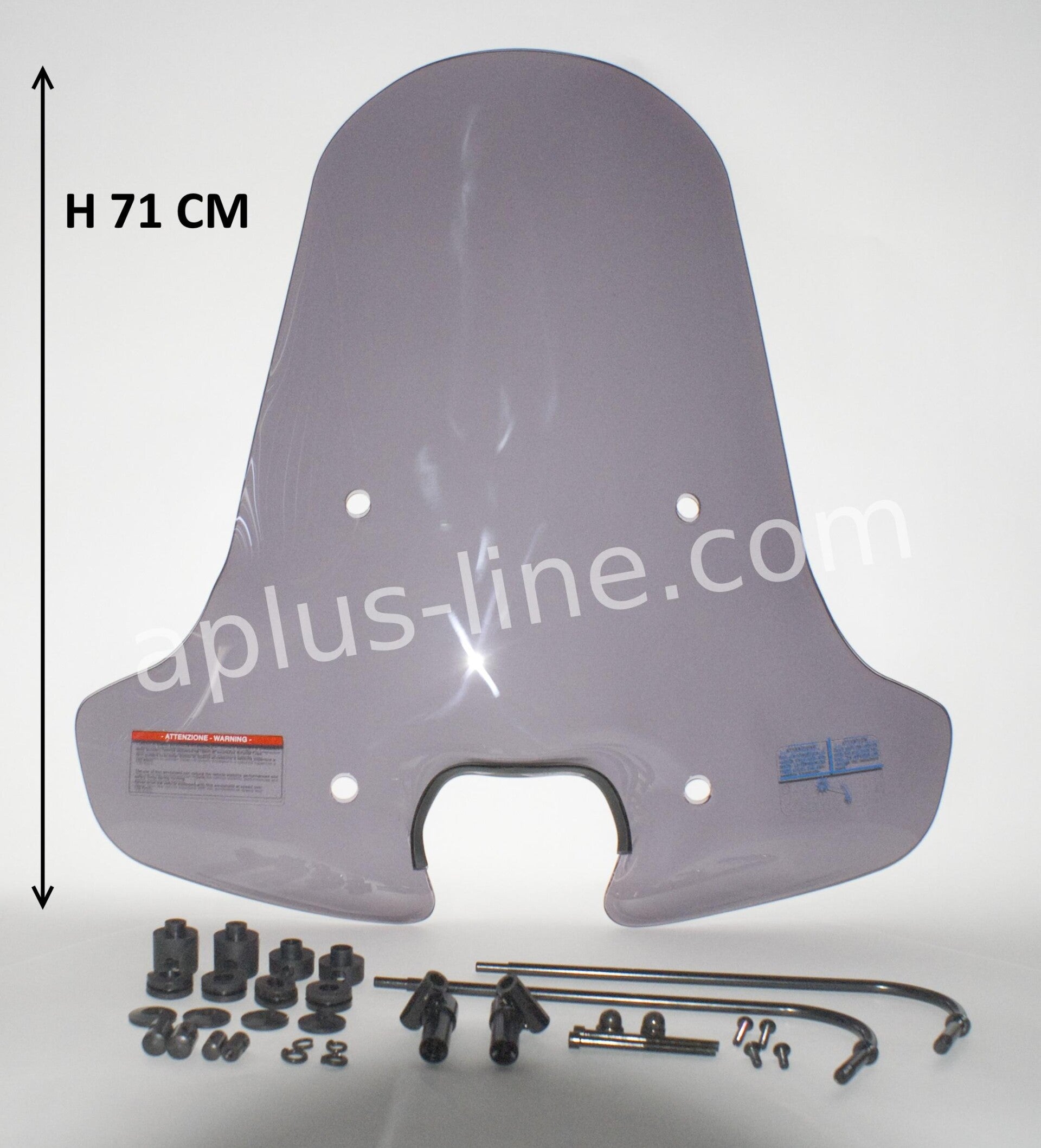 Windscherm aplus passend op piaggio zip - smoke