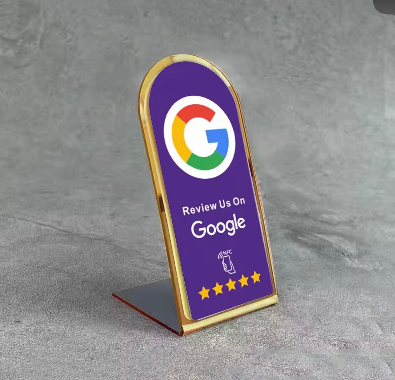 NFC plaque social media  Tap to Review Stand - google- Instagram - whatsapp-facebook- menu Présentoir de table pour les critiques de Google Présentoir sur pied en acrylique NFC