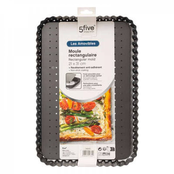 Rechthoekige bakvorm 31x21 cm: ideaal voor taarten & quiches!