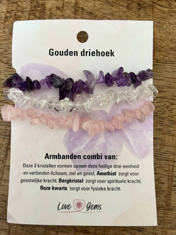 Splitarmband gouden driehoek