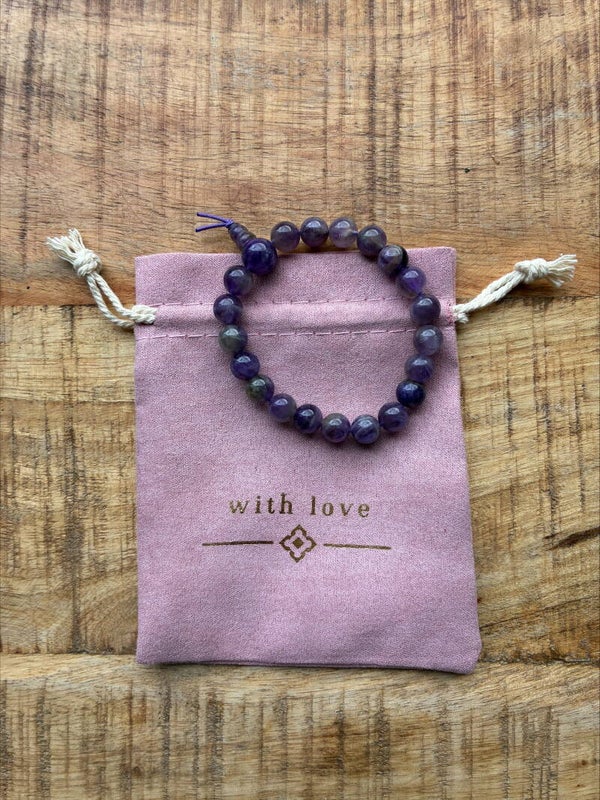Amethist powerbead armband