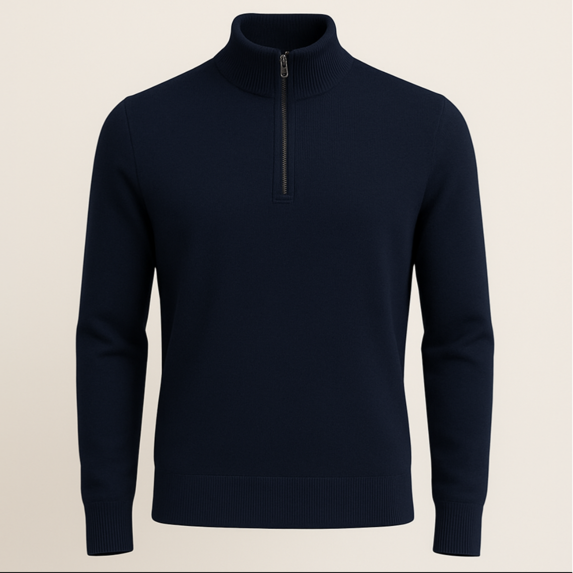 Half-Zip Zakelijke Trui – navy blauw