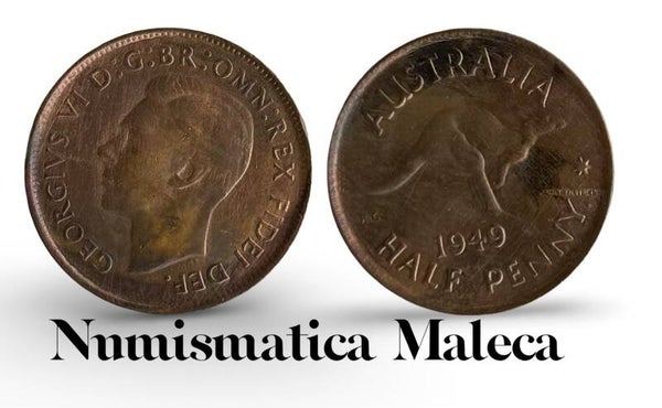 Australia 1/2 Penny 1949, Km42 VF
