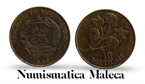 Mocambique 10 Meticais 1994, Km117 fina