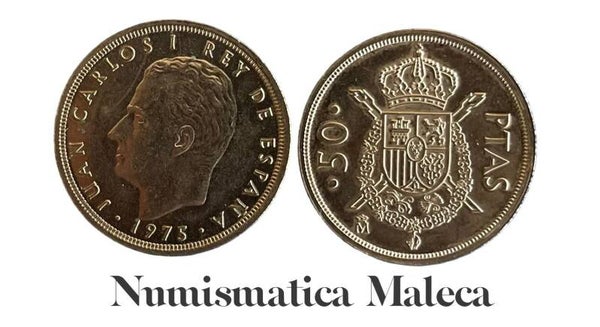 España 50 Pesetas 1975, KM825 Aunc